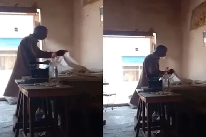 OMG: शख्स ने मुंह से पानी छिड़कते हुए प्रेस कर दिया कपड़ा, Video देखकर हैरान रह गए लोग