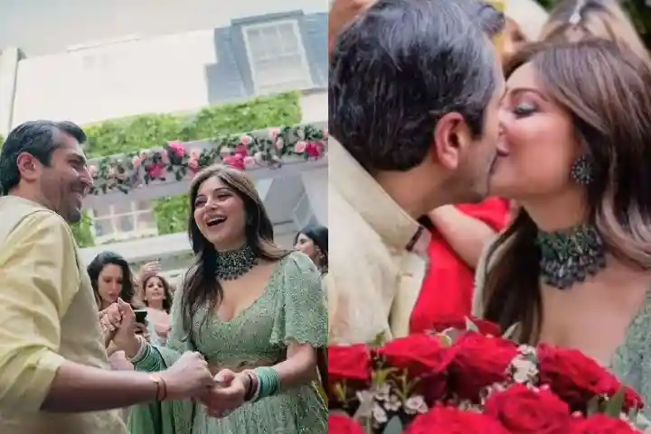 43साल की ‘बेबी डॉल’ Kanika Kapoor ने मेहंदी सेरेमनी में यूं मचाया धमाल, होने वाले पति को सरेआम किया लिप KISS