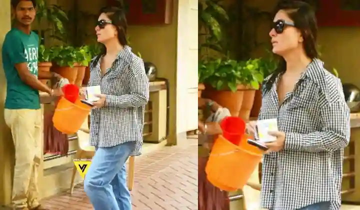 Kareena Kapoor बाल्टी-मग्गा लेकर घर जाती हुई आई नजर, ध्यान से देखेंगे अगर तस्वीर तो पता चलेगी असलियत