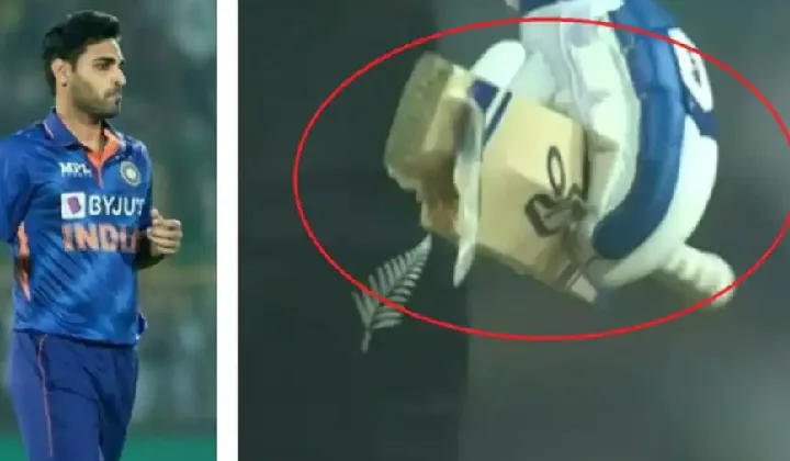 IND vs NZ: ऐसा क्या हुआ कि दूसरे मैच में भुवनेश्वर ने तोड़ दिया इस कीवी खिलाड़ी का बल्ला- Video वायरल