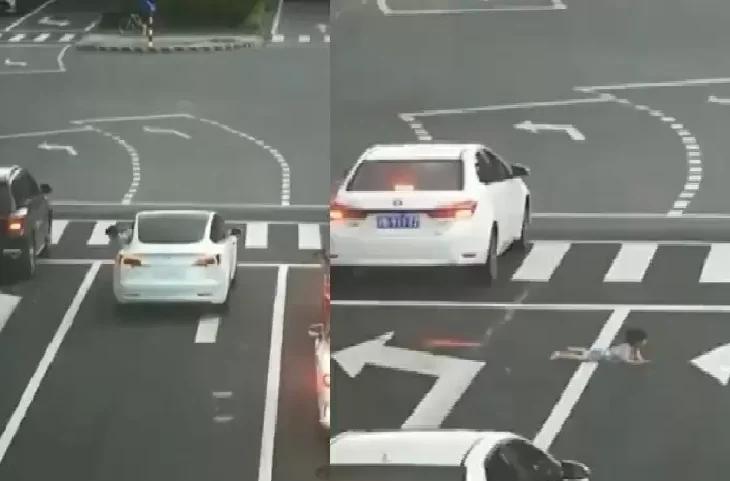 china में ड्राइवर की लापरवाही देख सहमी इंटरनेट की जनता, चलती कार से सड़क पर गिरी मासूम और फिर…