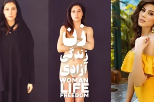 Iran मे हिजाब पर जारी बवाल के बीच इस एक्ट्रेस ने सरेआम उतारे कपड़े,साझा किया Video