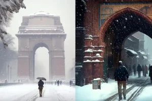 India Gate पर Snowfall! दिल्ली ने तोड़ा पहाड़ों का रिकॉर्ड, यहां पड़ती बर्फ तो कैसा होता?