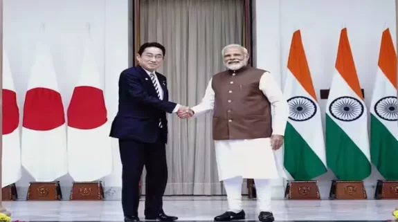 दो दिनों के भारत दौरे पर जापान के प्रधानमंत्री फूमियो किशिदा।