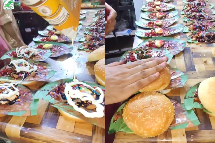 VIDEO: बंदे ने बना डाला ‘पान बर्गर’, देखकर यूज़र्स बोलें,” यह बहुत घृणित है”