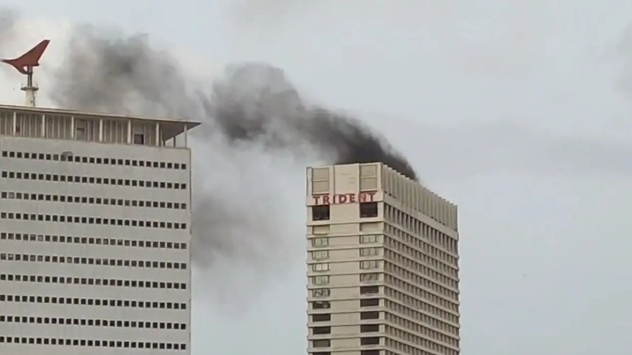 Viral video: मुंबई के 5-सितारा ट्राइडेंट होटल से उठते घने धुएं का गुबार