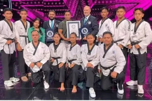 टूट गया चीन का रिकॉर्ड: नागालैंड टीम ने दुनिया की सबसे ऊंची मार्शल आर्ट किक बनाया नया रिकॉर्ड