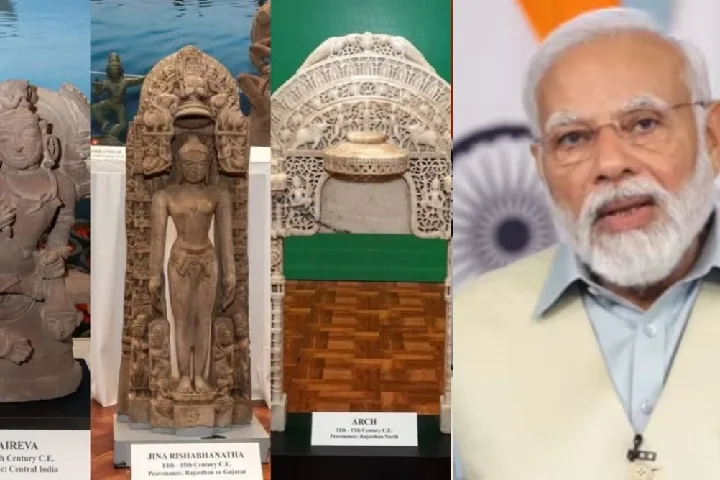 PM Modi का वैश्विक प्रभाव के कारण अमेरिका ने लौटाई भारत को 105 प्राचीन कलाकृतियां।