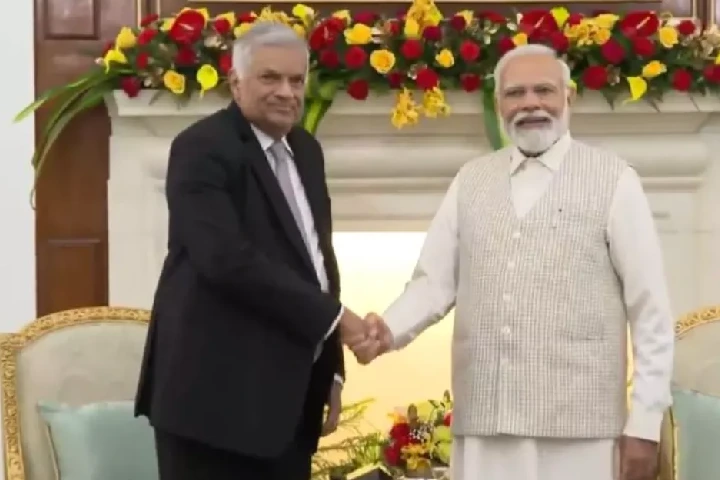 Sri Lanka के राष्ट्रपति रानिल विक्रमसिंघे का भारत दौरा,पीएम मोदी से हुई कई मुद्दों पर चर्चा।
