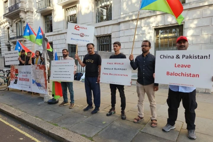अंतर्राष्ट्रीय होता बलूचों का संघर्ष, लंदन में चीनी दूतावास के बाहर प्रदर्शन